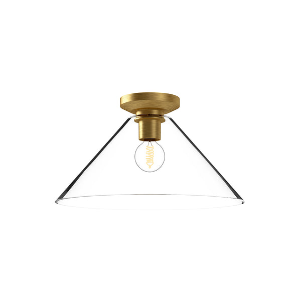 Alora - FM570314BGCL - One Light Flush Mount - Salem - Brushed Gold/Clear Glass from Lighting & Bulbs Unlimited in Charlotte, NC