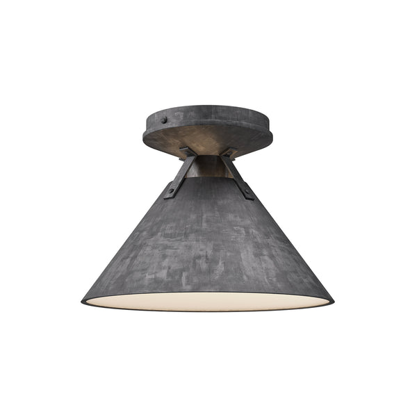 Alora - FM584507SL - One Light Flush Mount - Archer - Steel Shade from Lighting & Bulbs Unlimited in Charlotte, NC