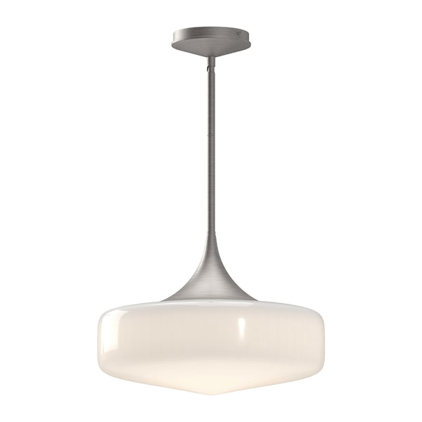 Alora - PD440814BNGO - One Light Pendant - Lincoln - Brushed Nickel/Glossy Opal Glass from Lighting & Bulbs Unlimited in Charlotte, NC