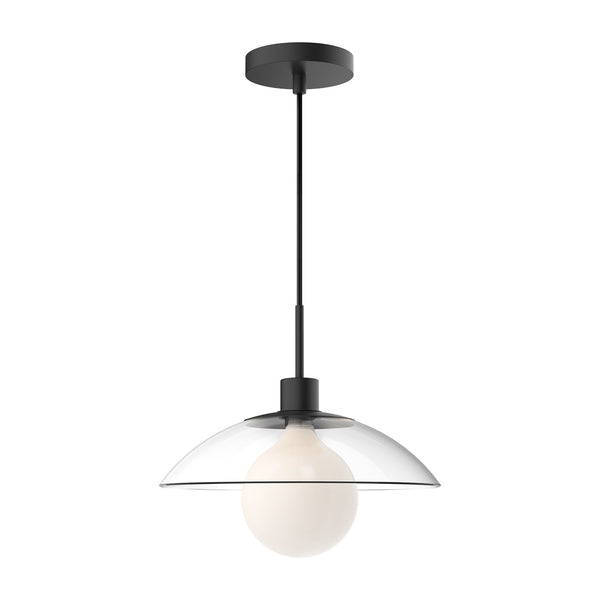 Alora - PD517112MBCL - One Light Pendant - Francesca - Matte Black/Clear Glass from Lighting & Bulbs Unlimited in Charlotte, NC
