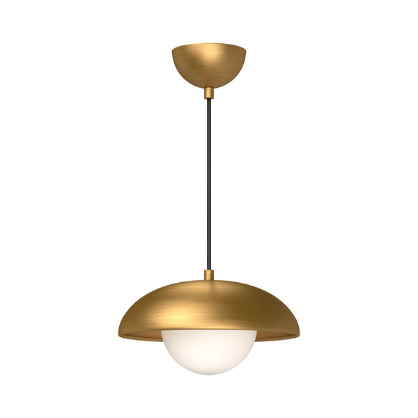 Alora - PD522011AGOP - One Light Pendant - Rubio - Aged Gold/Opal Matte Glass from Lighting & Bulbs Unlimited in Charlotte, NC