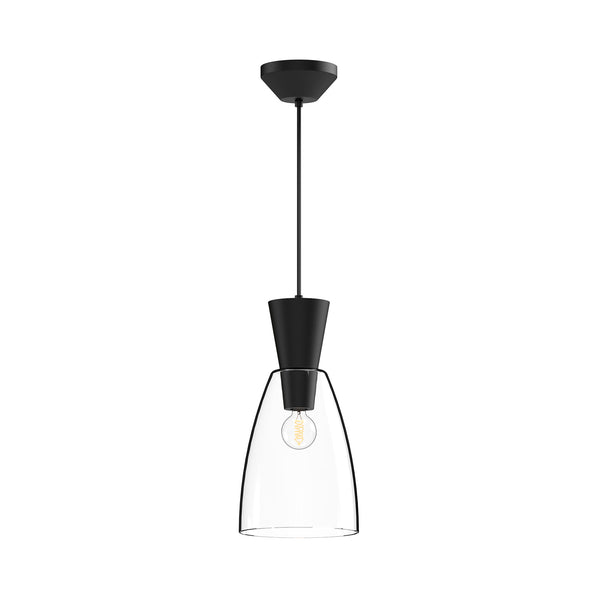 Alora - PD534007MBCL - One Light Pendant - Arlo - Matte Black/Clear Glass from Lighting & Bulbs Unlimited in Charlotte, NC