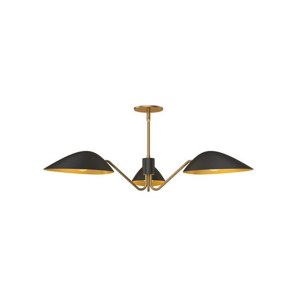 Alora - PD550336MBAG - Three Light Pendant - Oscar - Matte Black/Aged Gold from Lighting & Bulbs Unlimited in Charlotte, NC