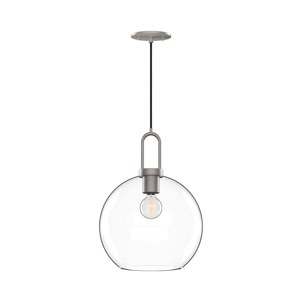 Alora - PD601710BNCL - One Light Pendant - Soji - Brushed Nickel/Clear Glass from Lighting & Bulbs Unlimited in Charlotte, NC