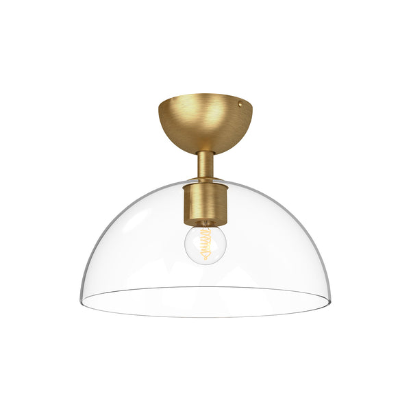 Alora - SF563012BGCL - One Light Semi-Flush Mount - Jude - Brushed Gold/Clear Glass from Lighting & Bulbs Unlimited in Charlotte, NC