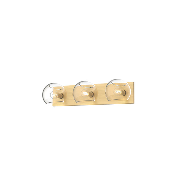Alora - VL548322BGCL - Three Light Bathroom Fixtures - Willow - Brushed Gold/Clear Glass from Lighting & Bulbs Unlimited in Charlotte, NC