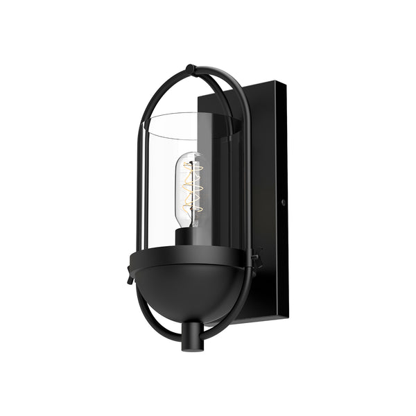 Alora - WV539007MBCL - One Light Vanity - Cyrus - Matte Black/Clear Glass from Lighting & Bulbs Unlimited in Charlotte, NC