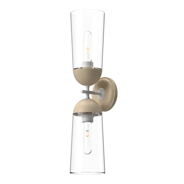 Alora - WV542226WHWK - Two Light Vanity - Emil - White/White Oak from Lighting & Bulbs Unlimited in Charlotte, NC