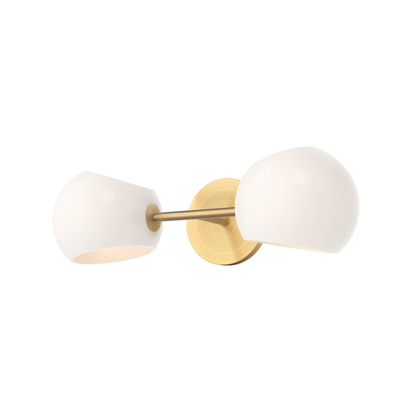 Alora - WV548217BGOP - Two Light Vanity - Willow - Brushed Gold/Opal Matte Glass from Lighting & Bulbs Unlimited in Charlotte, NC