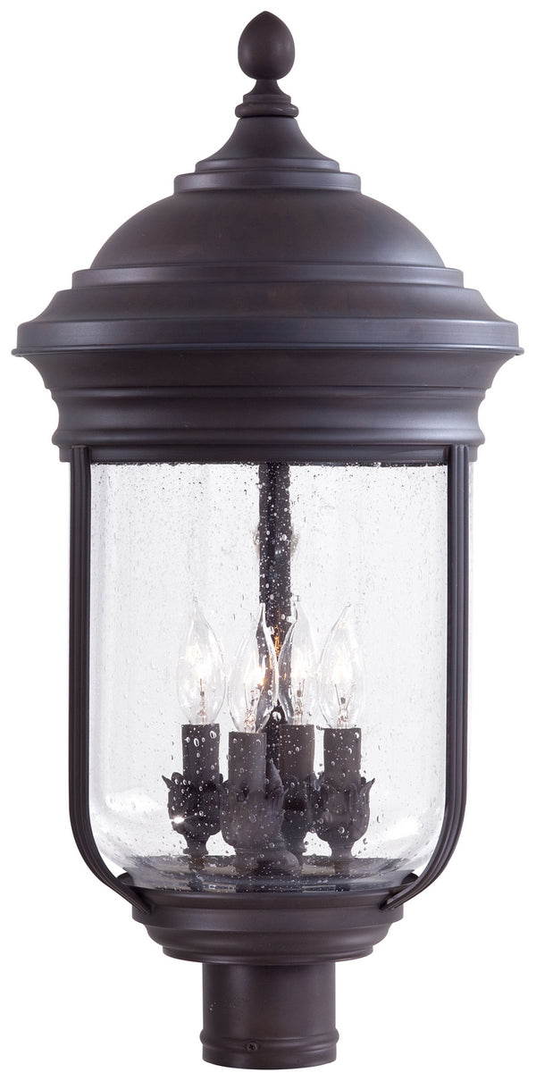Minka-Lavery - 8816-57 - Four Light Post Mount - Amherst - Roman Bronze from Lighting & Bulbs Unlimited in Charlotte, NC