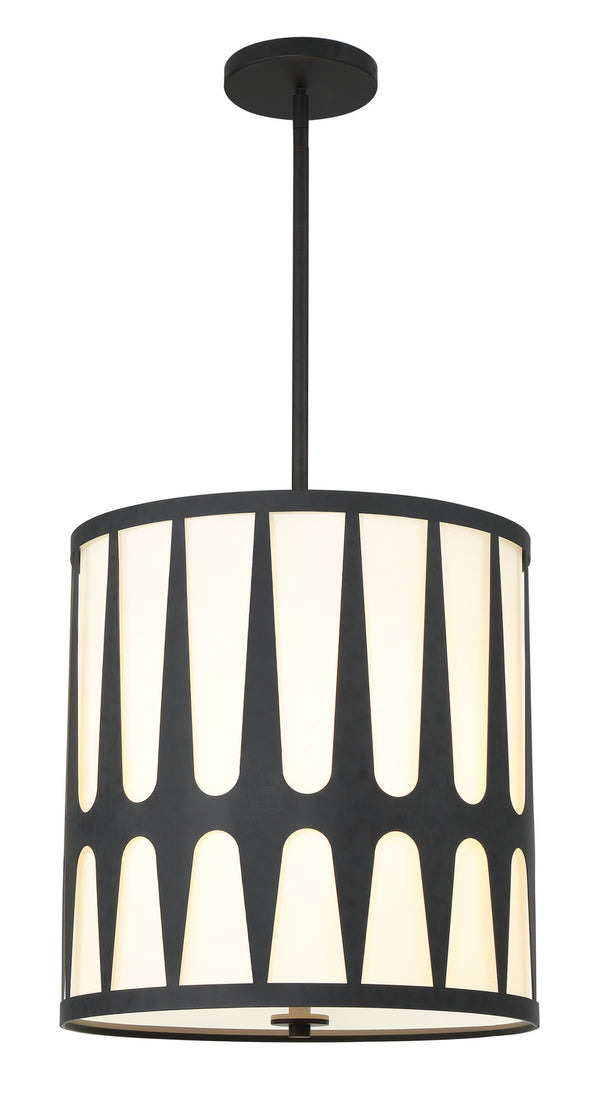 Crystorama - ROY-805-BK - Four Light Pendant - Royston - Black from Lighting & Bulbs Unlimited in Charlotte, NC