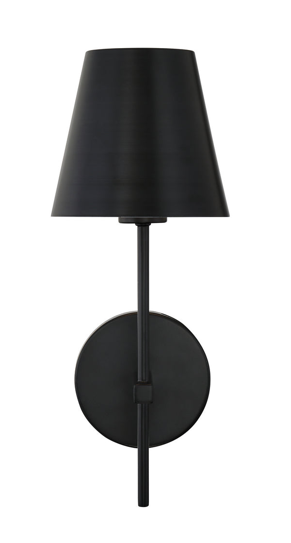 Crystorama - XAV-B8321-MK - One Light Wall Mount - Xavier - Matte Black from Lighting & Bulbs Unlimited in Charlotte, NC
