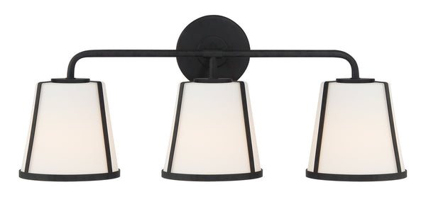 Crystorama - FUL-913-BK - Three Light Bath - Fulton - Black from Lighting & Bulbs Unlimited in Charlotte, NC