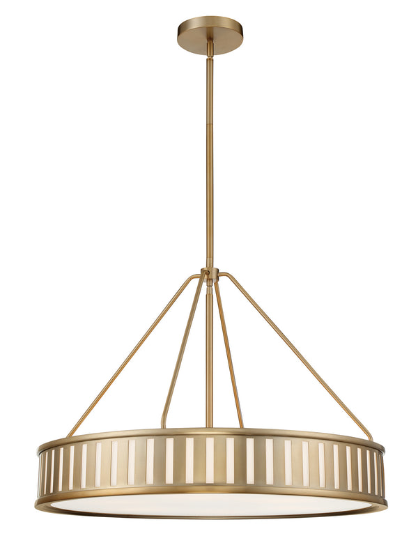 Crystorama - KEN-8306-VG - Six Light Pendant - Kendal - Vibrant Gold from Lighting & Bulbs Unlimited in Charlotte, NC