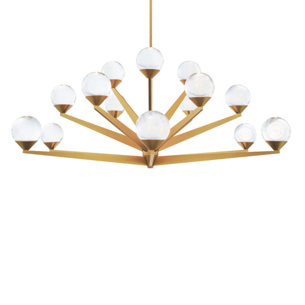 Modern Forms - PD-82042-AB - LED Chandelier - Double Bubble - Aged Brass from Lighting & Bulbs Unlimited in Charlotte, NC