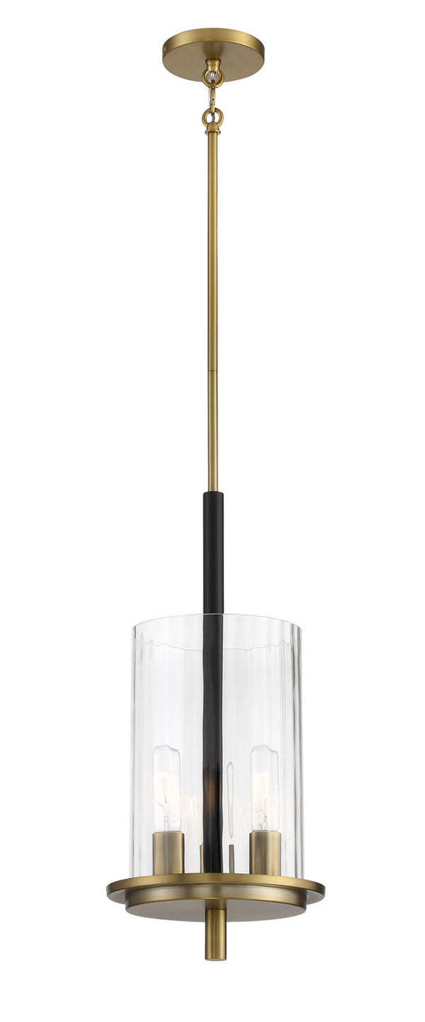 Minka-Lavery - 2543-726 - Three Light Pendant - Baldwin Park - Coal And Soft Brass from Lighting & Bulbs Unlimited in Charlotte, NC