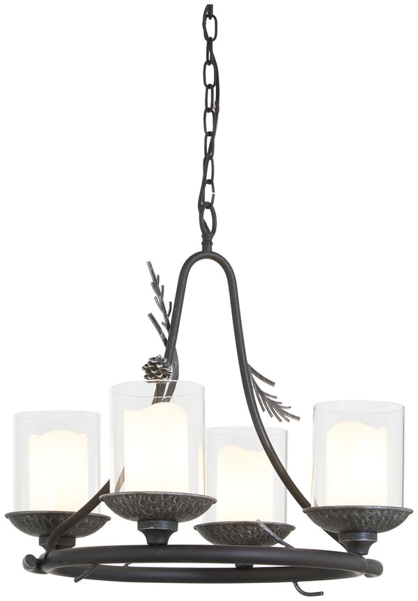 Minka-Lavery - 2754-694 - Four Light Chandelier - Ponderosa Ridge - Weathered Spruce W/ Silver from Lighting & Bulbs Unlimited in Charlotte, NC