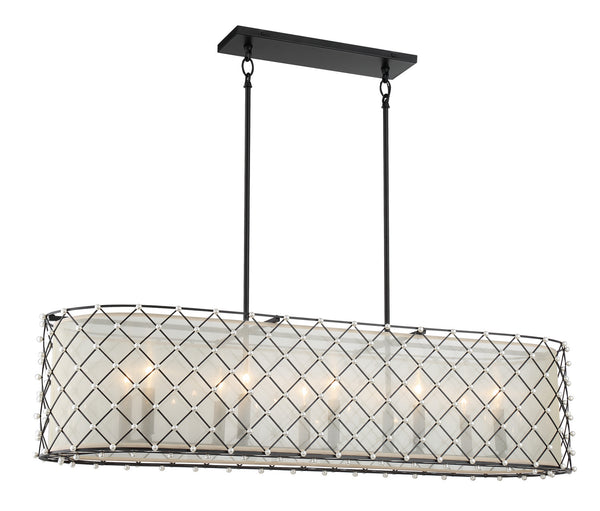 Minka-Lavery - 2869-66A - Ten Light Island Pendant - Sheer Elegance - Coal from Lighting & Bulbs Unlimited in Charlotte, NC