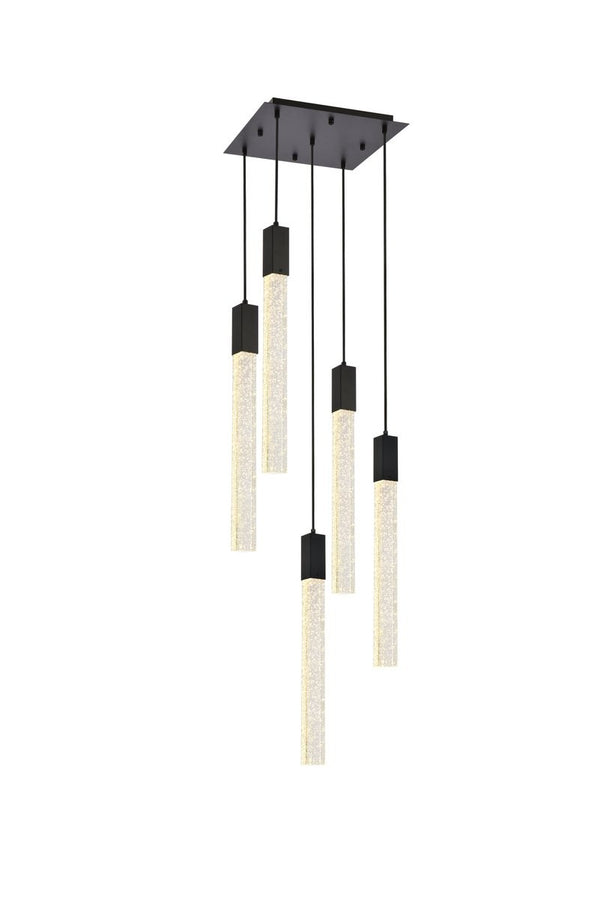 Elegant Lighting - 2066D16BK - Five Light Pendant - Weston - Black from Lighting & Bulbs Unlimited in Charlotte, NC