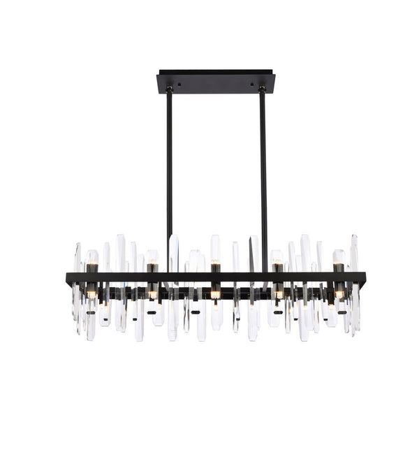 Elegant Lighting - 2200G36BK - 20 Light Chandelier - Serena - Black from Lighting & Bulbs Unlimited in Charlotte, NC