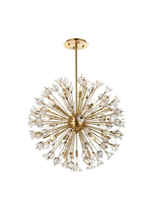 Elegant Lighting - 2500D32SG - 18 Light Pendant - Vera - Gold from Lighting & Bulbs Unlimited in Charlotte, NC