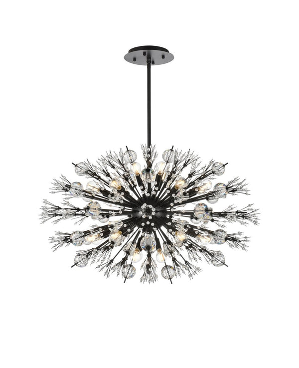 Elegant Lighting - 2500D36BK - 24 Light Pendant - Vera - Black from Lighting & Bulbs Unlimited in Charlotte, NC