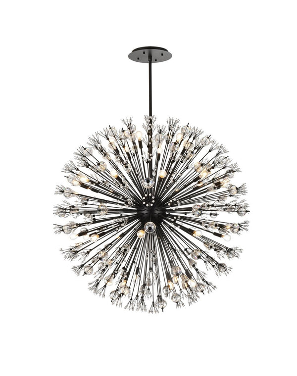 Elegant Lighting - 2500D50BK - 34 Light Pendant - Vera - Black from Lighting & Bulbs Unlimited in Charlotte, NC