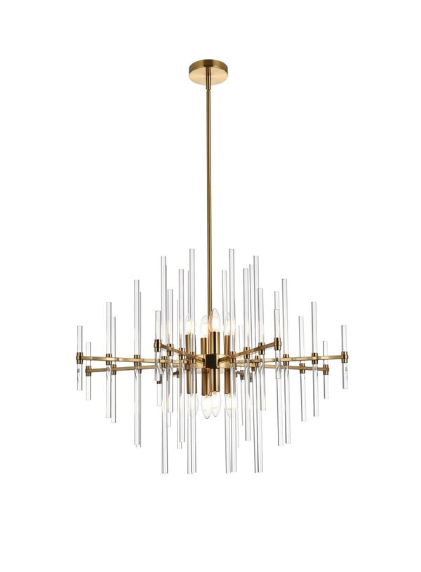 Elegant Lighting - 2502D31SG - Eight Light Pendant - Sienna - Gold from Lighting & Bulbs Unlimited in Charlotte, NC