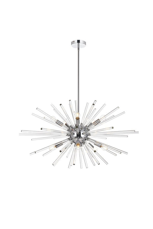 Elegant Lighting - 2502D32C - Ten Light Pendant - Sienna - Chrome from Lighting & Bulbs Unlimited in Charlotte, NC