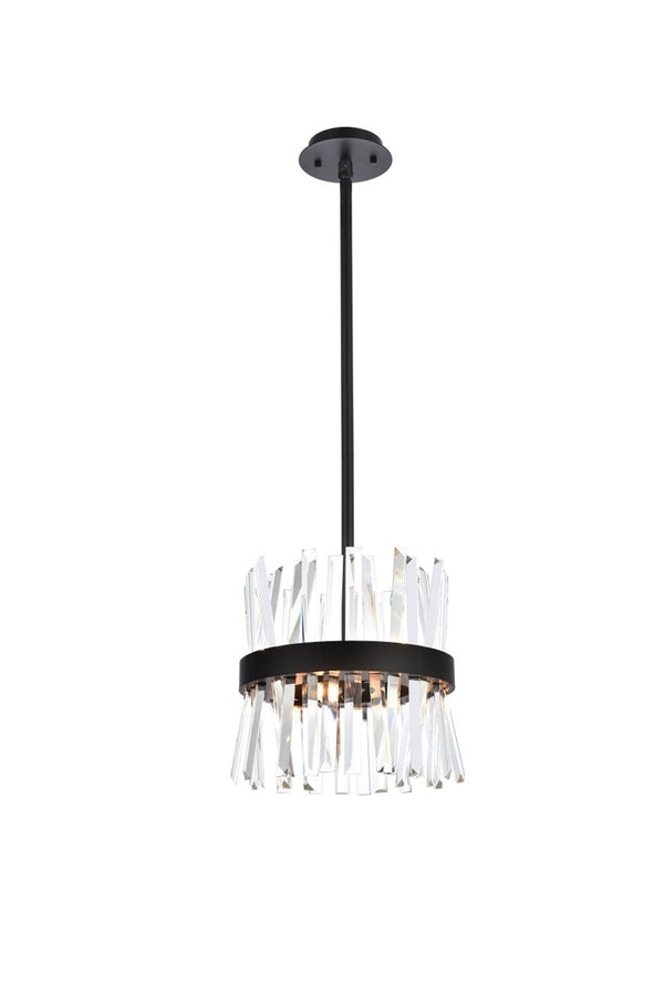 Elegant Lighting - 6200D12BK - Six Light Pendant - Serephina - Black from Lighting & Bulbs Unlimited in Charlotte, NC