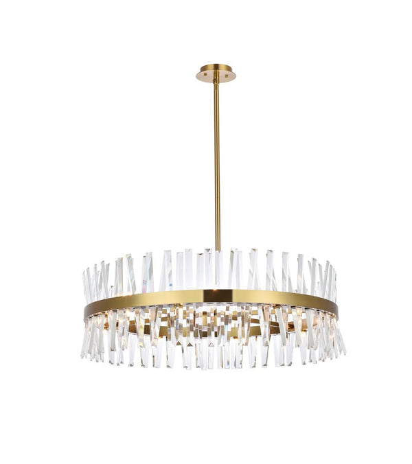 Elegant Lighting - 6200D36SG - 16 Light Chandelier - Serephina - Satin Gold from Lighting & Bulbs Unlimited in Charlotte, NC