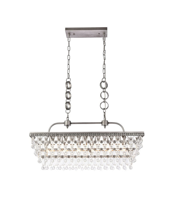 Elegant Lighting - 1219G32AS - Six Light Pendant - Nordic - Antique Silver from Lighting & Bulbs Unlimited in Charlotte, NC