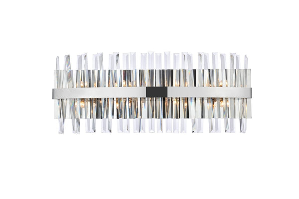 Elegant Lighting - 6200W30C - Eight Light Bath Sconce - Serephina - Chrome from Lighting & Bulbs Unlimited in Charlotte, NC