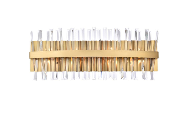 Elegant Lighting - 6200W30SG - Eight Light Bath Sconce - Serephina - Satin Gold from Lighting & Bulbs Unlimited in Charlotte, NC