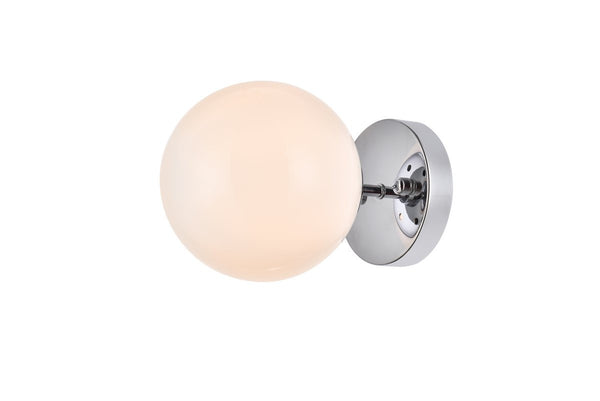 Elegant Lighting - LD2451C - One Light Flush Mount - Mimi - Chrome And Frosted White from Lighting & Bulbs Unlimited in Charlotte, NC