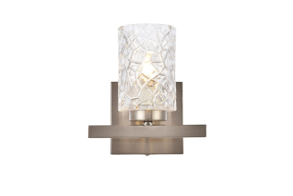 Elegant Lighting - LD7025W7SN - One Light Bath - Cassie - Satin Nickel And Clear Shade from Lighting & Bulbs Unlimited in Charlotte, NC