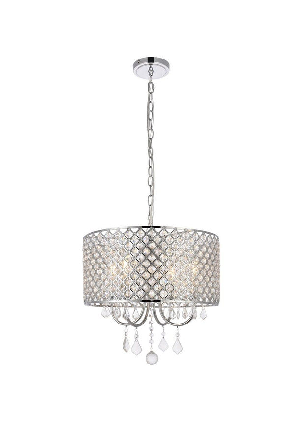 Elegant Lighting - LD711D17C - Four Light Pendant - Elise - Chrome from Lighting & Bulbs Unlimited in Charlotte, NC