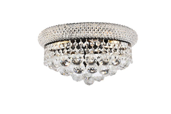Elegant Lighting - V1800F14BK/RC - Six Light Flush Mount - Primo - Black And Clear from Lighting & Bulbs Unlimited in Charlotte, NC