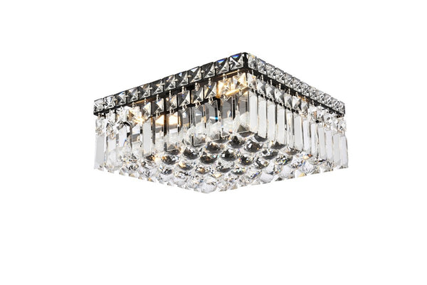 Elegant Lighting - V2032F14BK/RC - Five Light Flush Mount - Maxime - Black And Clear from Lighting & Bulbs Unlimited in Charlotte, NC