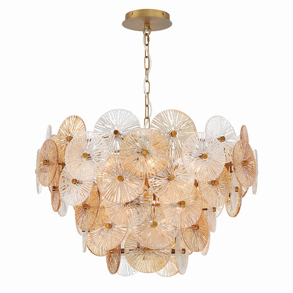 Eurofase - 44572-013 - 12 Light Chandelier - Sue-Anne - Plated Brass from Lighting & Bulbs Unlimited in Charlotte, NC