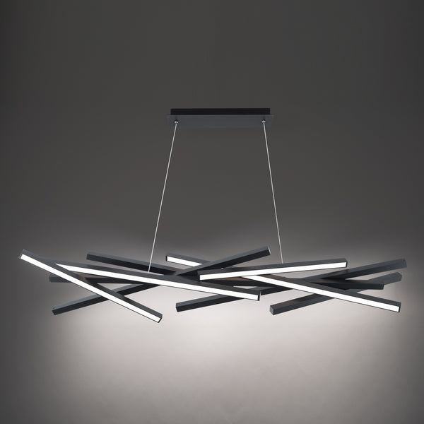 W.A.C. Lighting - PD-73155-BK - LED Chandelier - Parallax - Black from Lighting & Bulbs Unlimited in Charlotte, NC