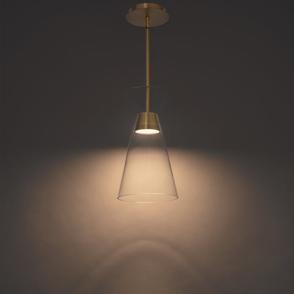 W.A.C. Lighting - PD-87214-AB - LED Mini Pendant - Chandra - Aged Brass from Lighting & Bulbs Unlimited in Charlotte, NC