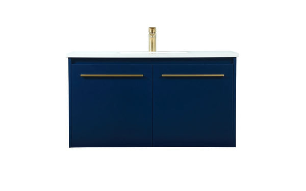 Elegant Lighting - VF44536MBL - Single Bathroom Vanity - Penn - Blue from Lighting & Bulbs Unlimited in Charlotte, NC