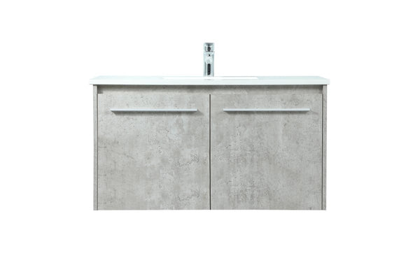 Elegant Lighting - VF44536MCG - Single Bathroom Vanity - Penn - Concrete Grey from Lighting & Bulbs Unlimited in Charlotte, NC