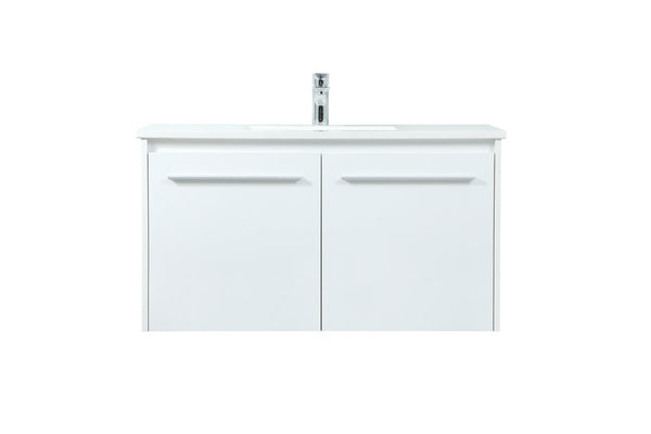 Elegant Lighting - VF44536MWH - Single Bathroom Vanity - Penn - White from Lighting & Bulbs Unlimited in Charlotte, NC
