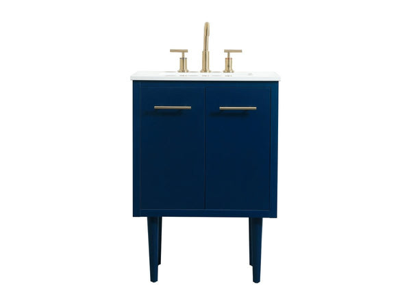 Elegant Lighting - VF48024MBL - Single Bathroom Vanity - Cyrus - Blue from Lighting & Bulbs Unlimited in Charlotte, NC