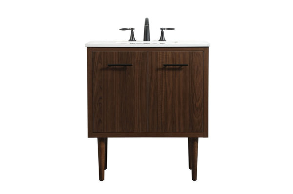 Elegant Lighting - VF48030MWT - Single Bathroom Vanity - Cyrus - Walnut from Lighting & Bulbs Unlimited in Charlotte, NC