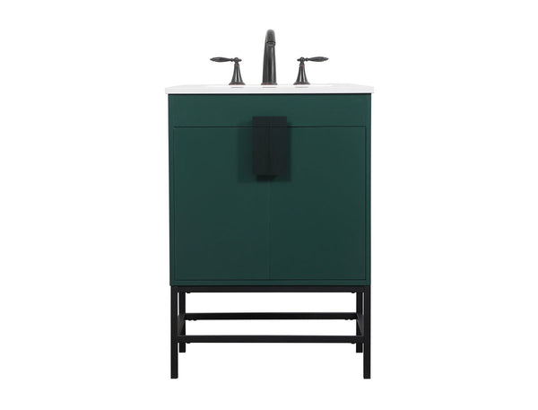Elegant Lighting - VF48824MGN - Single Bathroom Vanity - Eugene - Green from Lighting & Bulbs Unlimited in Charlotte, NC