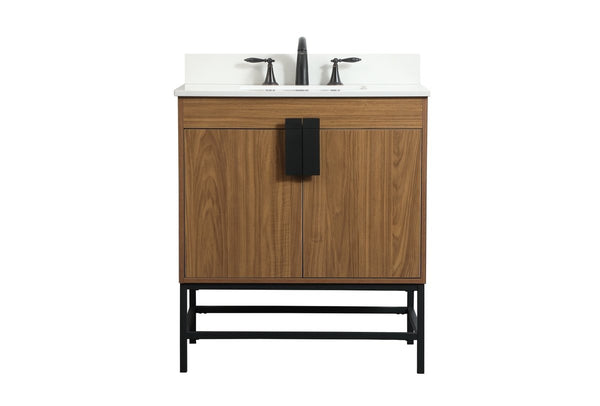 Elegant Lighting - VF48830WB-BS - Single Bathroom Vanity - Eugene - Walnut Brown from Lighting & Bulbs Unlimited in Charlotte, NC