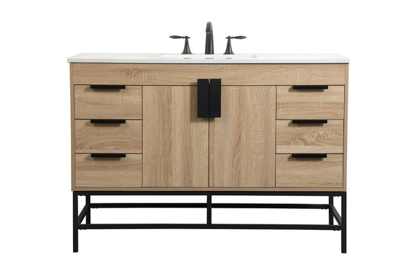 Elegant Lighting - VF488W48MW - Single Bathroom Vanity - Eugene - Mango Wood from Lighting & Bulbs Unlimited in Charlotte, NC